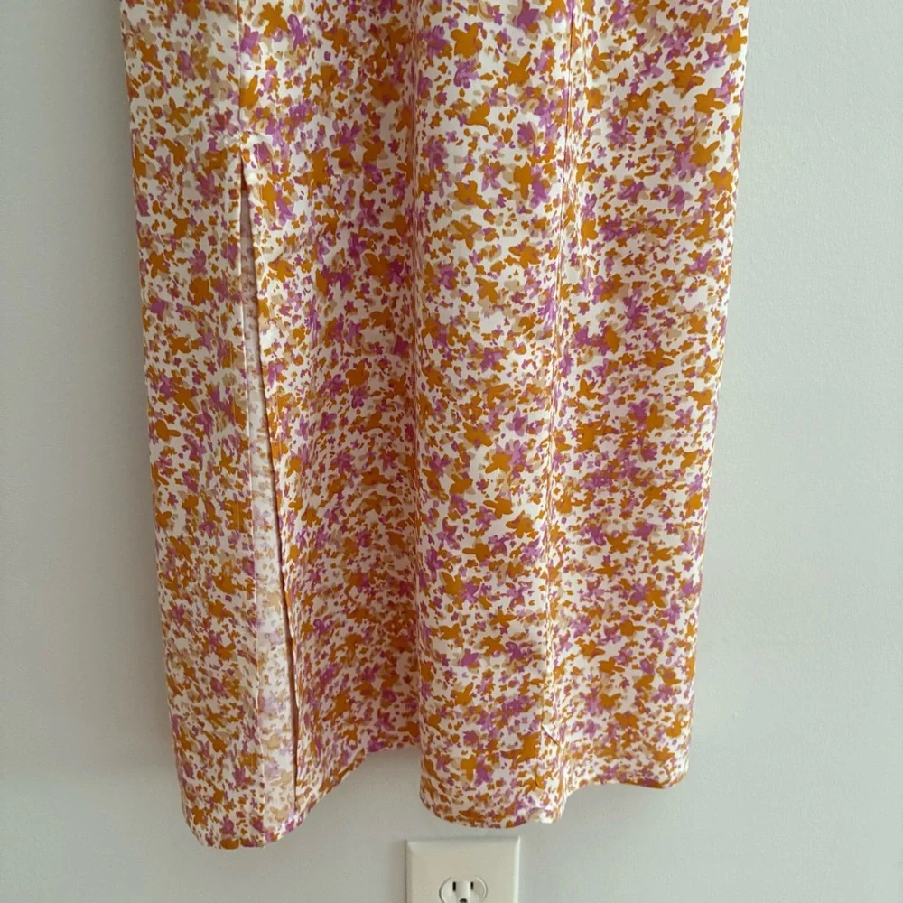 Japan Chic Floral Midi Dress with Ruffle Straps - Picture 4 of 12